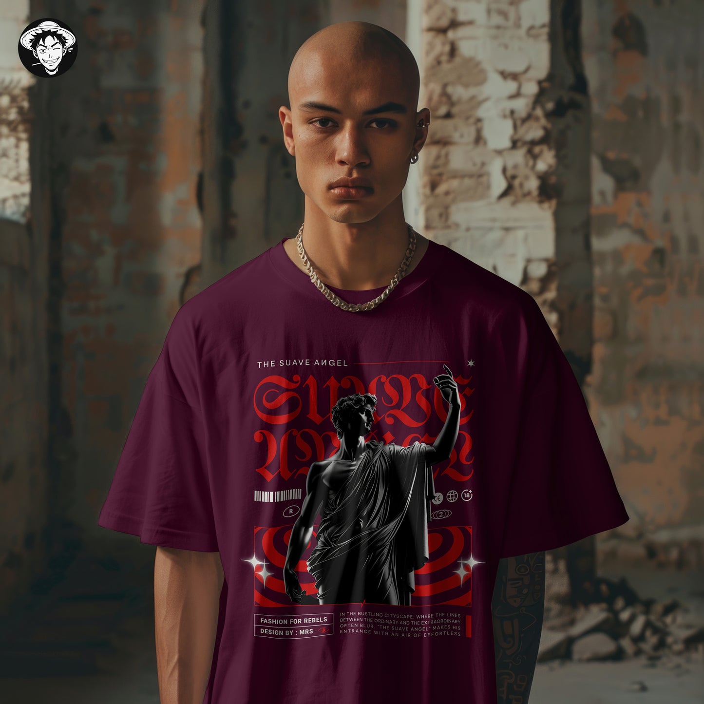 "Sueve Angel" Men's Oversized Tee