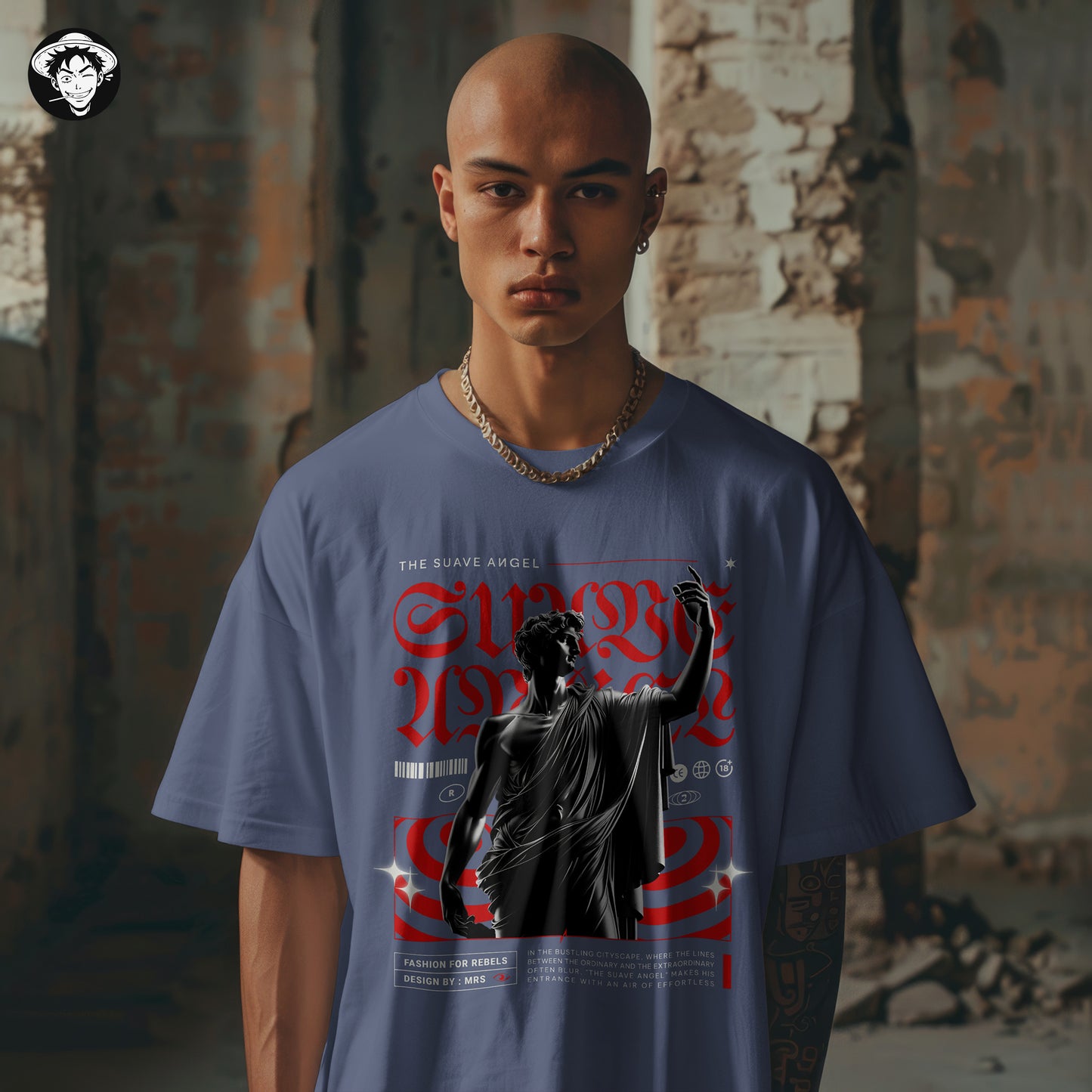 "Sueve Angel" Men's Oversized Tee