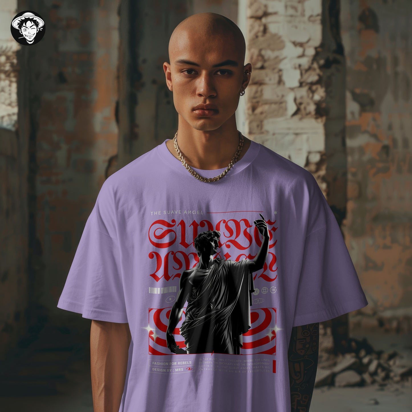 "Sueve Angel" Men's Oversized Tee
