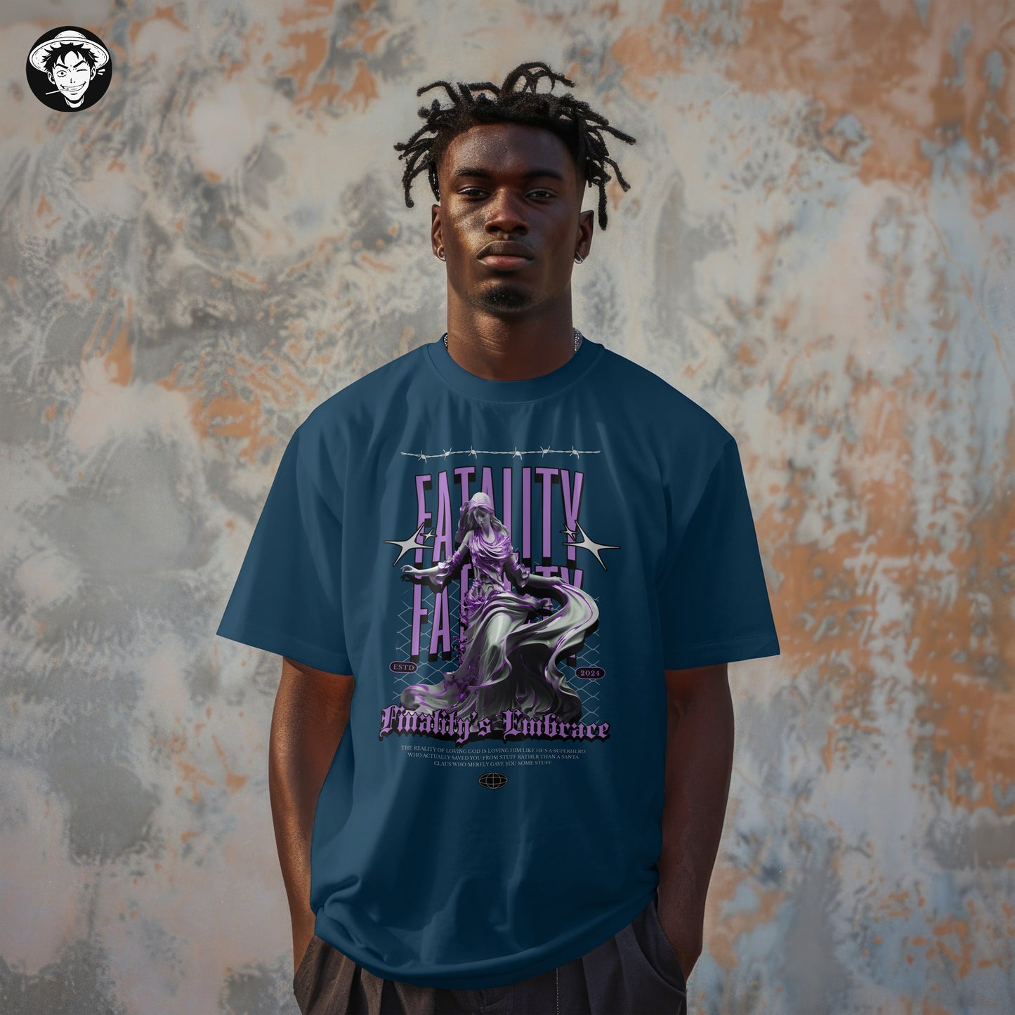 "Embrace Fatality" Men's Oversized Tee