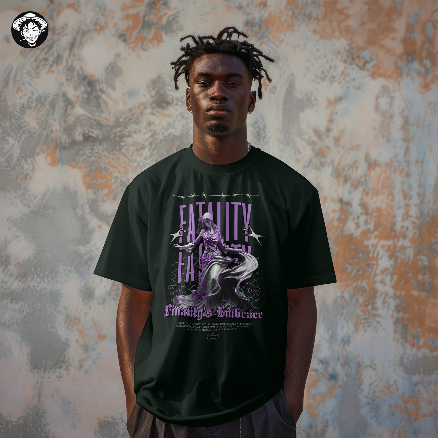 "Embrace Fatality" Men's Oversized Tee