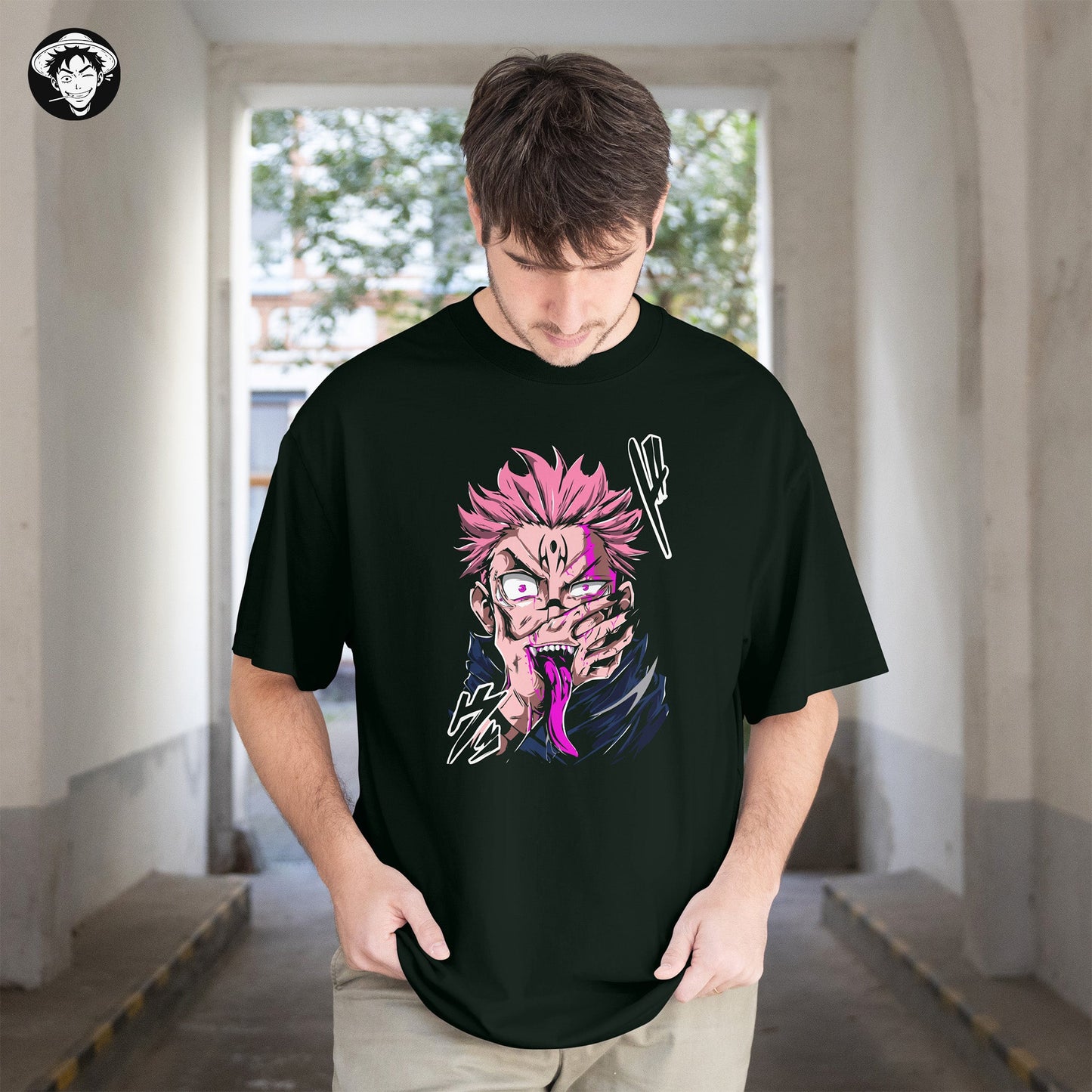 "Sukuna Laugh" Men's Oversized Tee