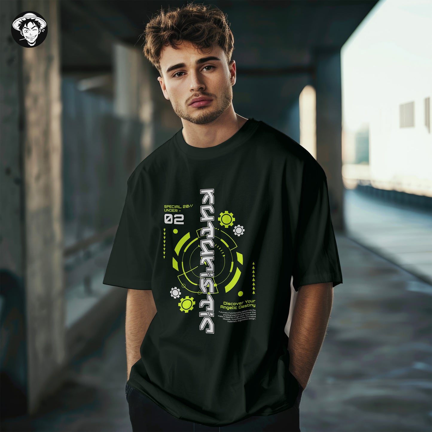"Futuristic" Men's Oversized Tee