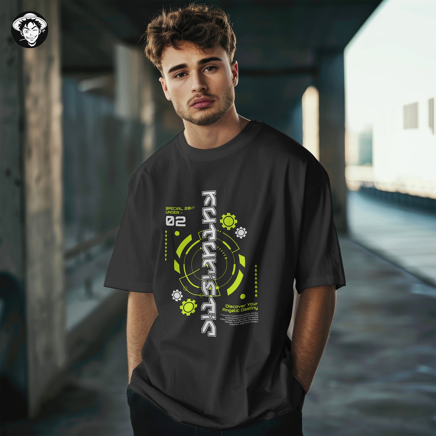 "Futuristic" Men's Oversized Tee