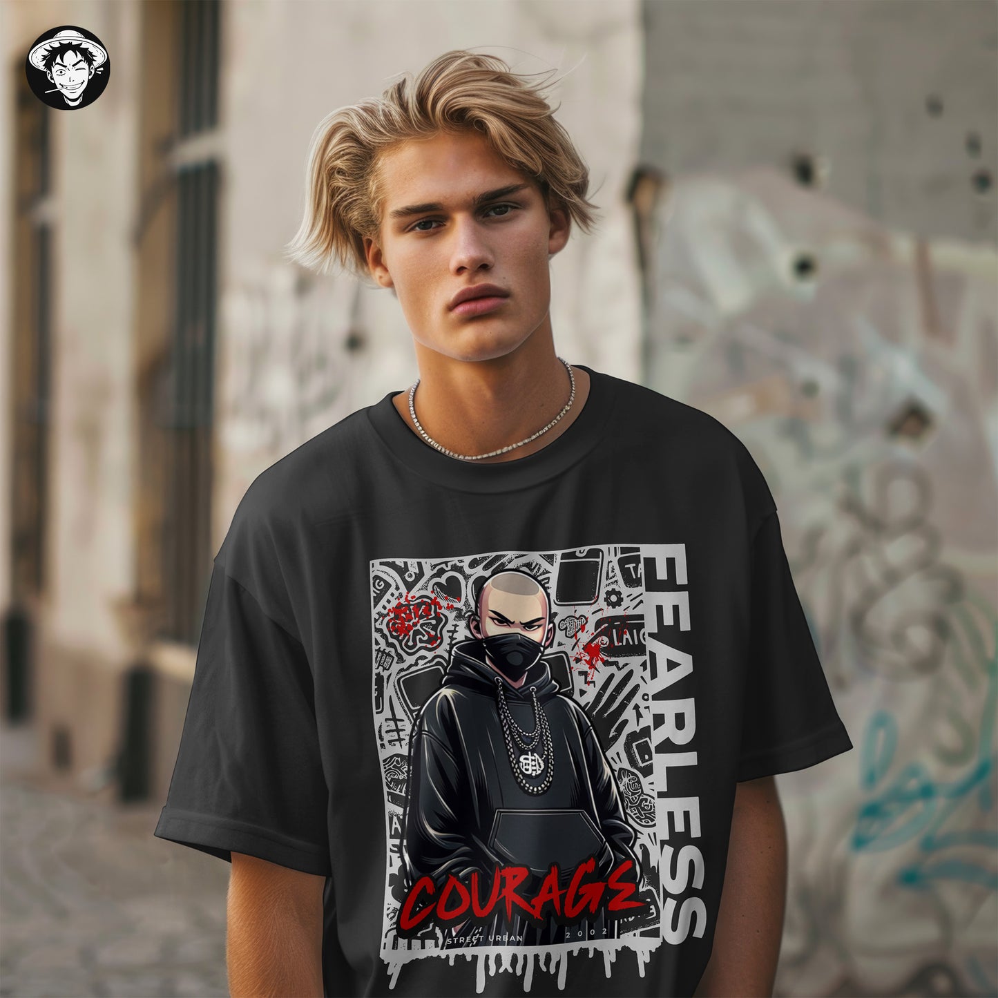 "Fearless Courage" Men's Oversized Tee