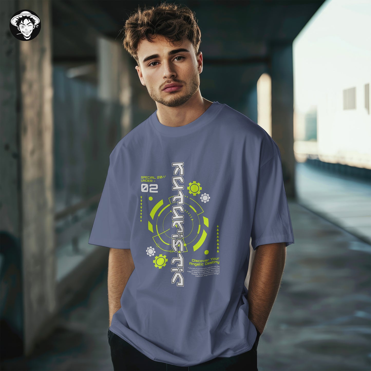 "Futuristic" Men's Oversized Tee