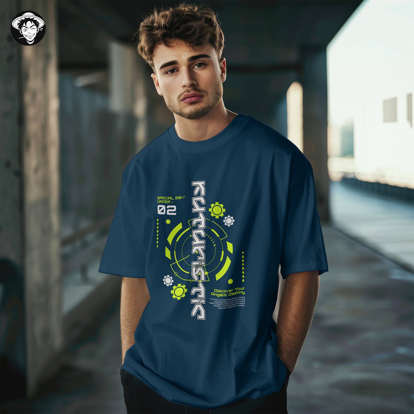 "Futuristic" Men's Oversized Tee