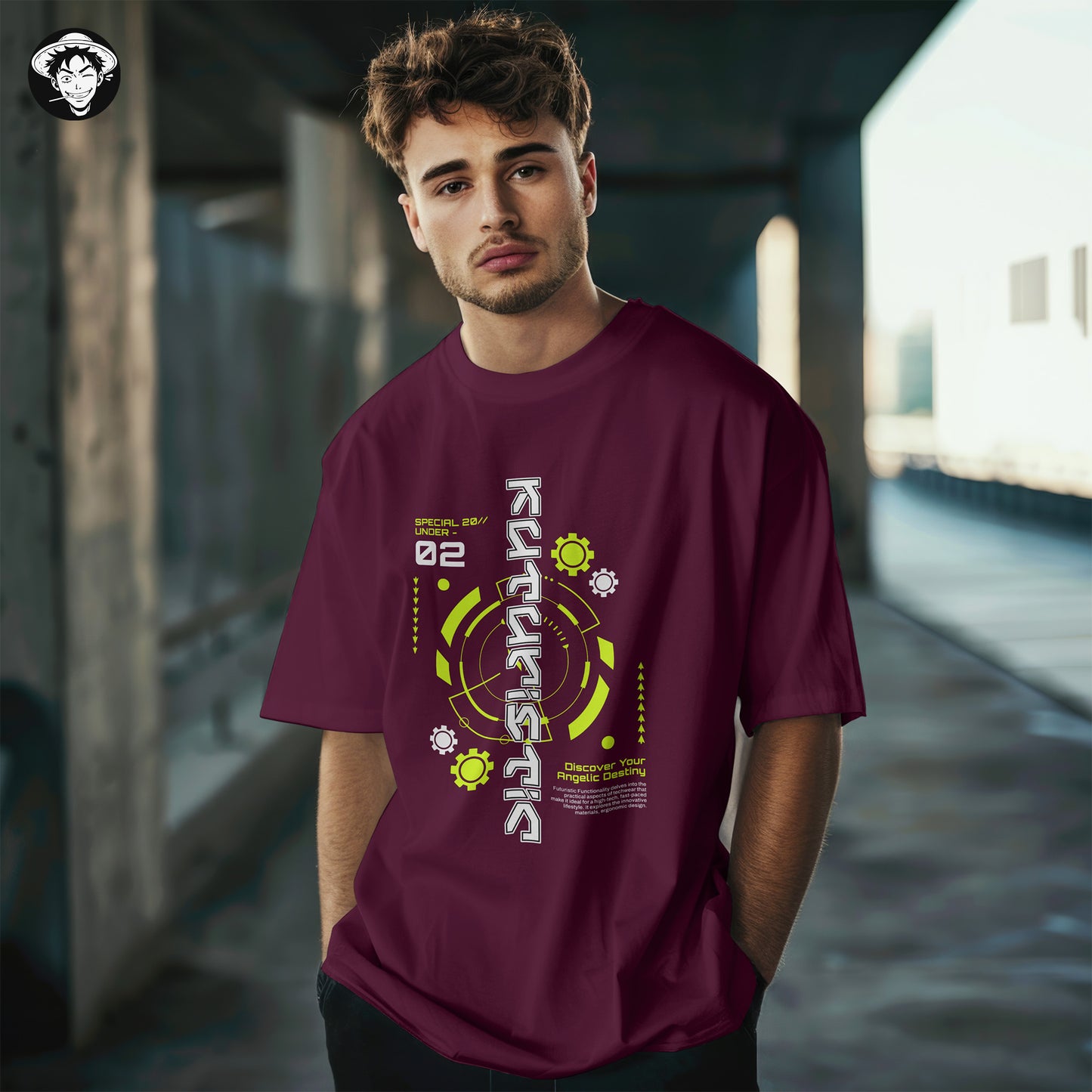 "Futuristic" Men's Oversized Tee