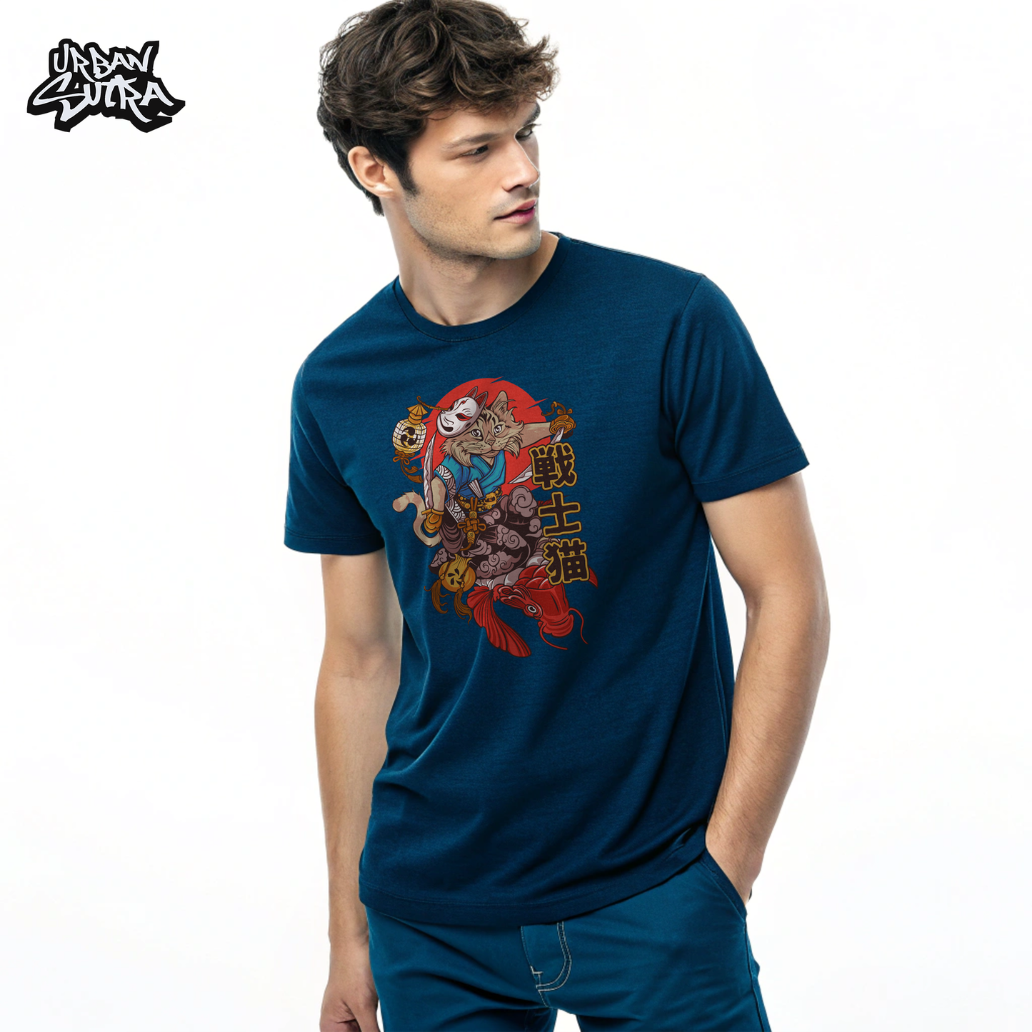"Cat Fish Mural" Men's Regular Fit Tee