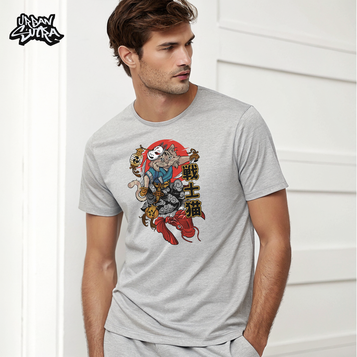 "Cat Fish Mural" Men's Regular Fit Tee
