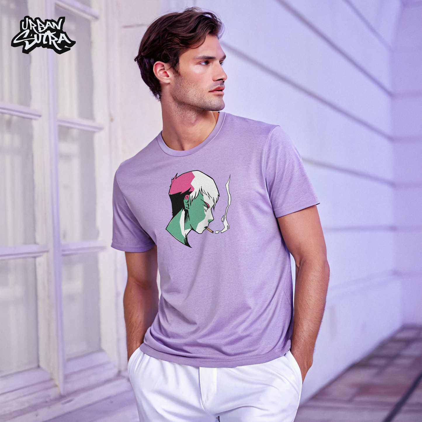 "Cyberpunk Smoker" Men's Regular Fit Tee