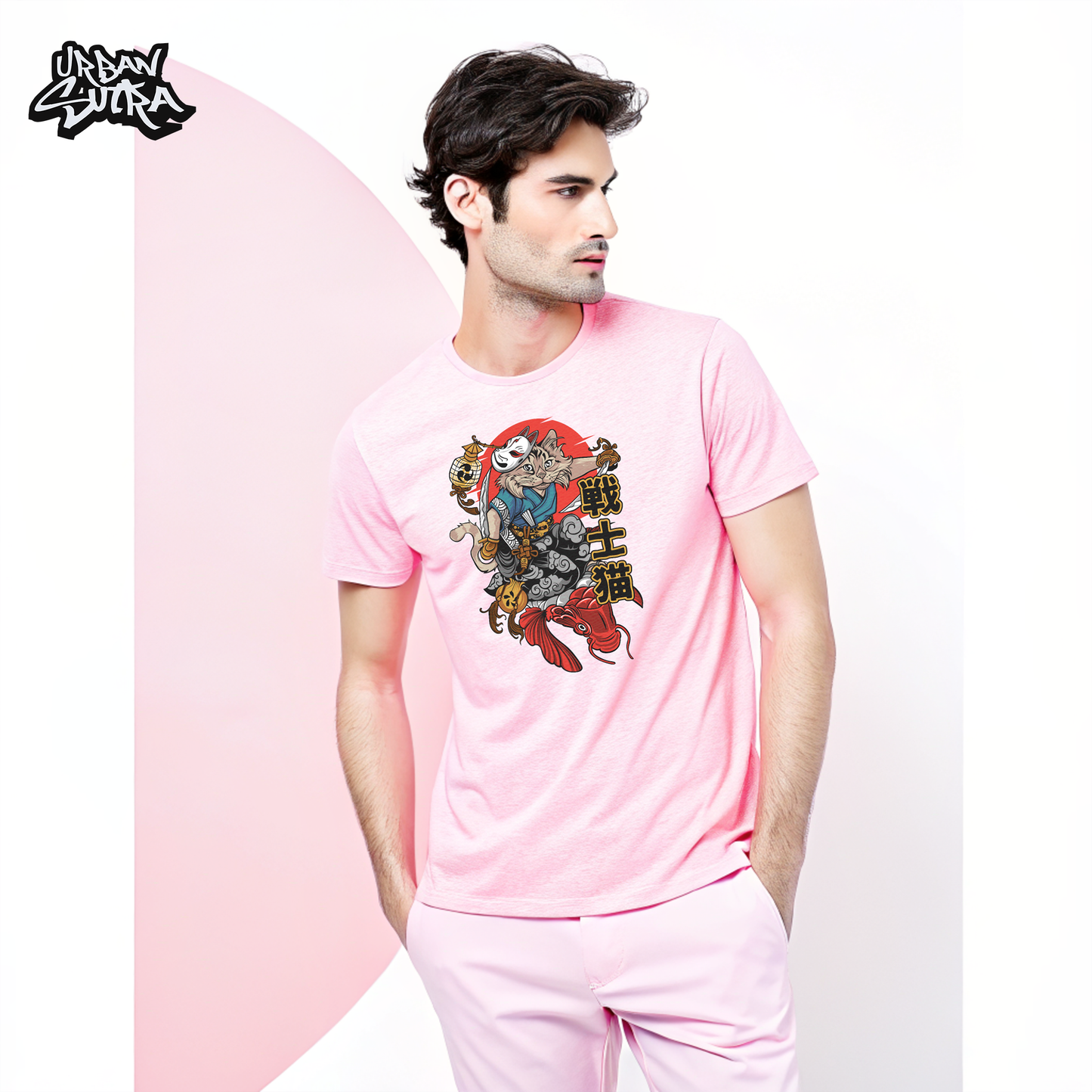 "Cat Fish Mural" Men's Regular Fit Tee