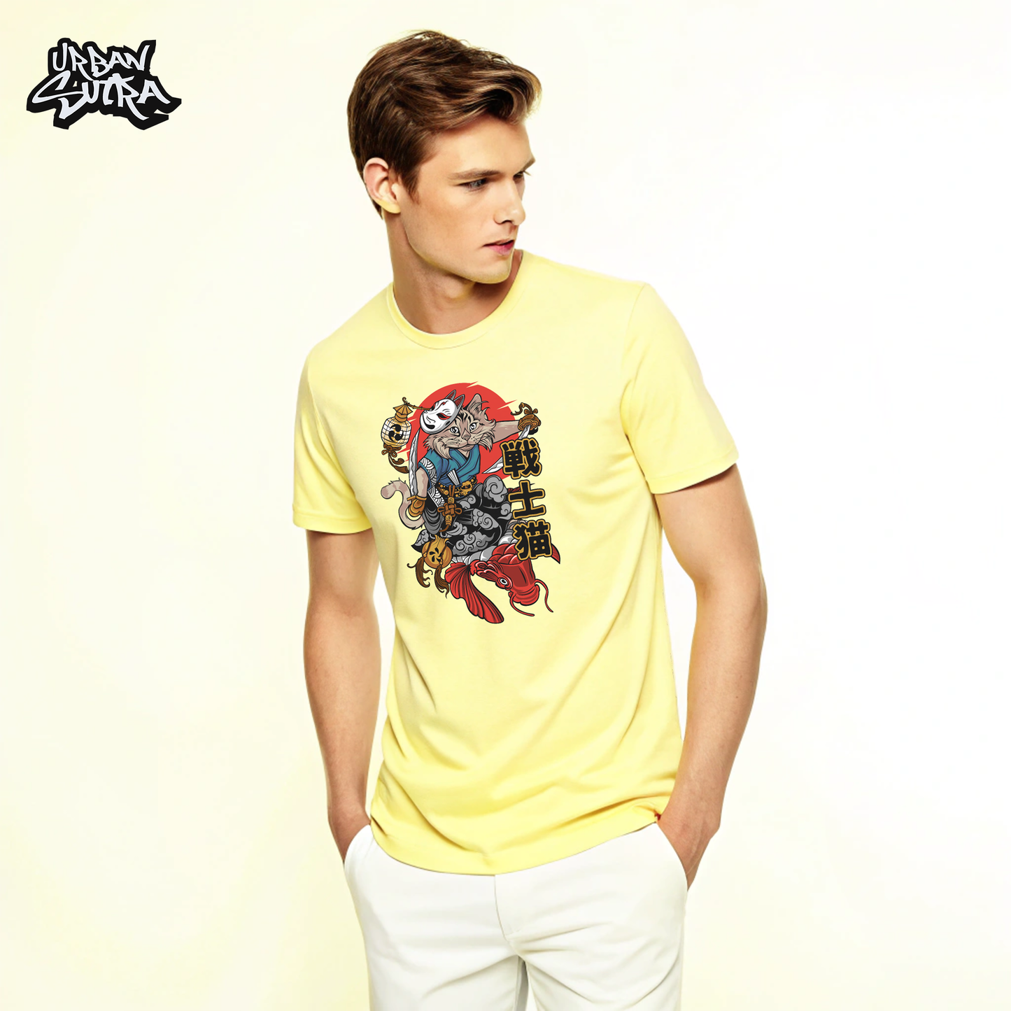 "Cat Fish Mural" Men's Regular Fit Tee