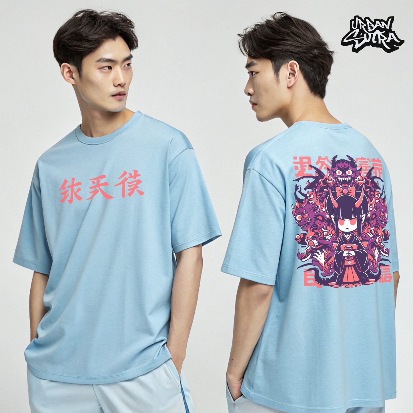 "Demon Oiran" Men's Oversized Tee
