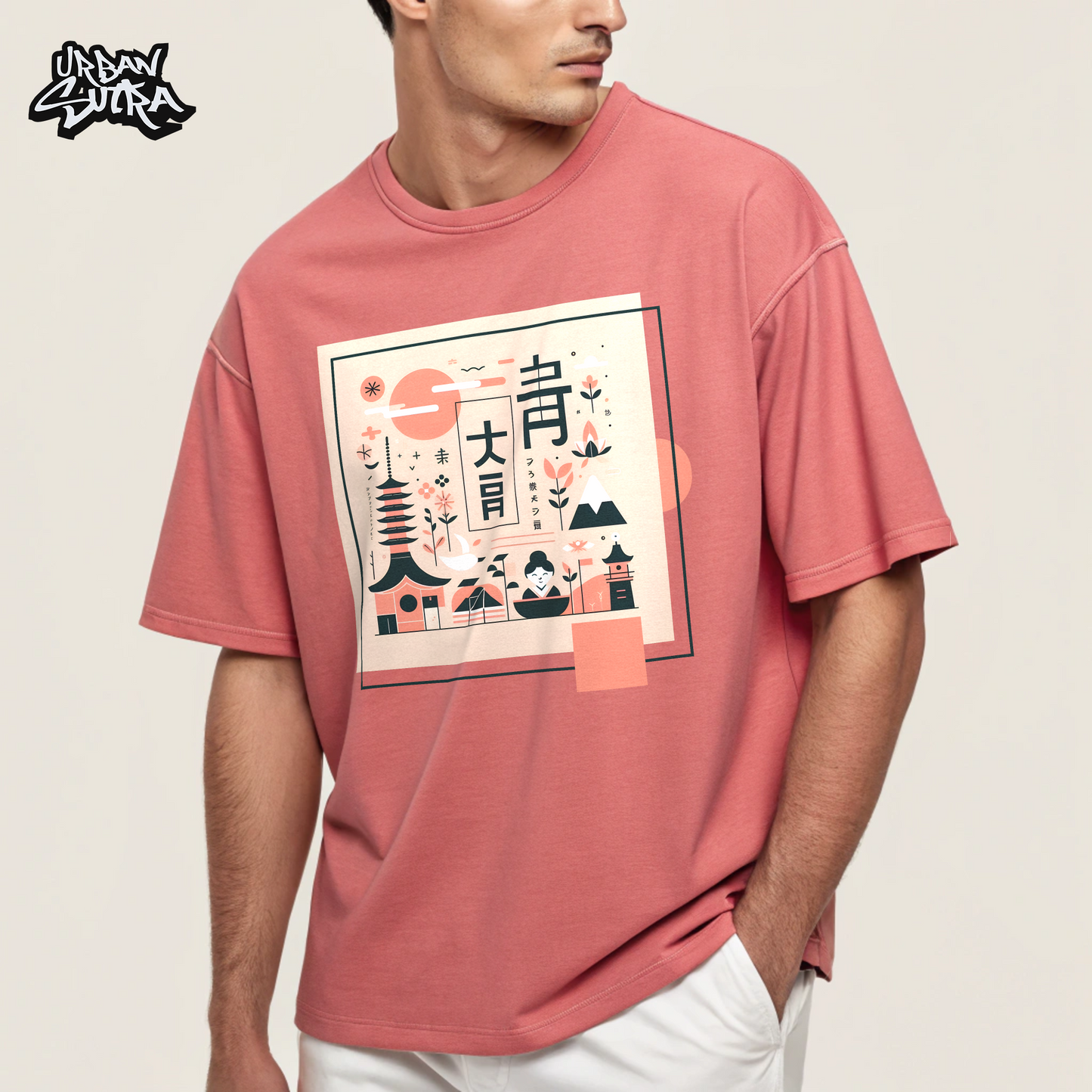 "Japanese Minimalist" Men's Oversized Tee