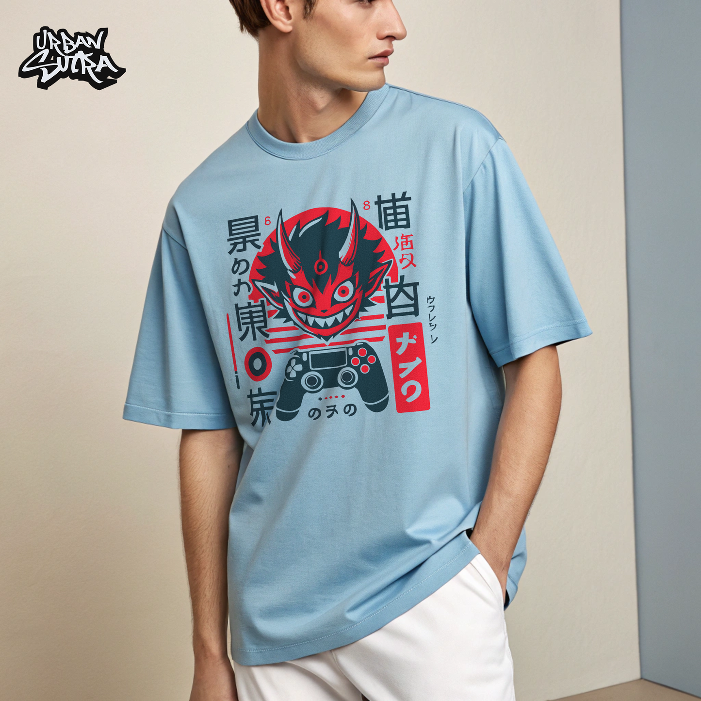 "Gaming Demon" Men's Oversized Tee