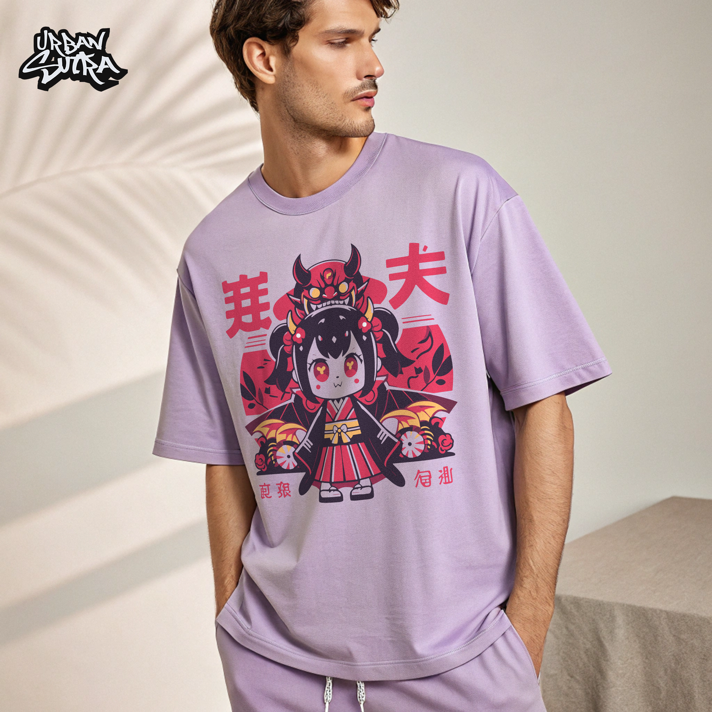 "Oni Chibi" Men's Oversized Tee