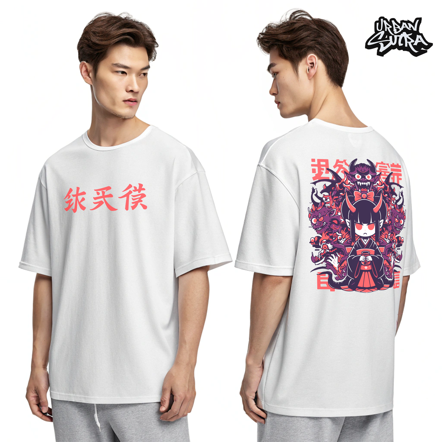 "Demon Oiran" Men's Oversized Tee