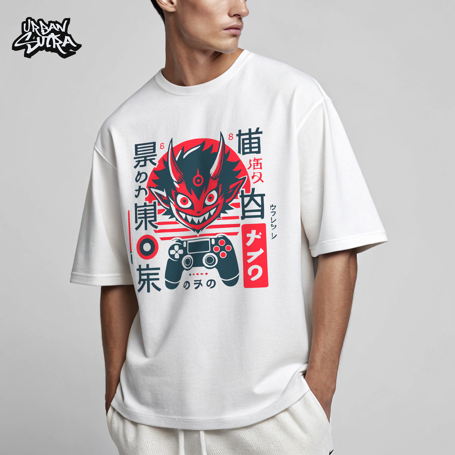 "Gaming Demon" Men's Oversized Tee