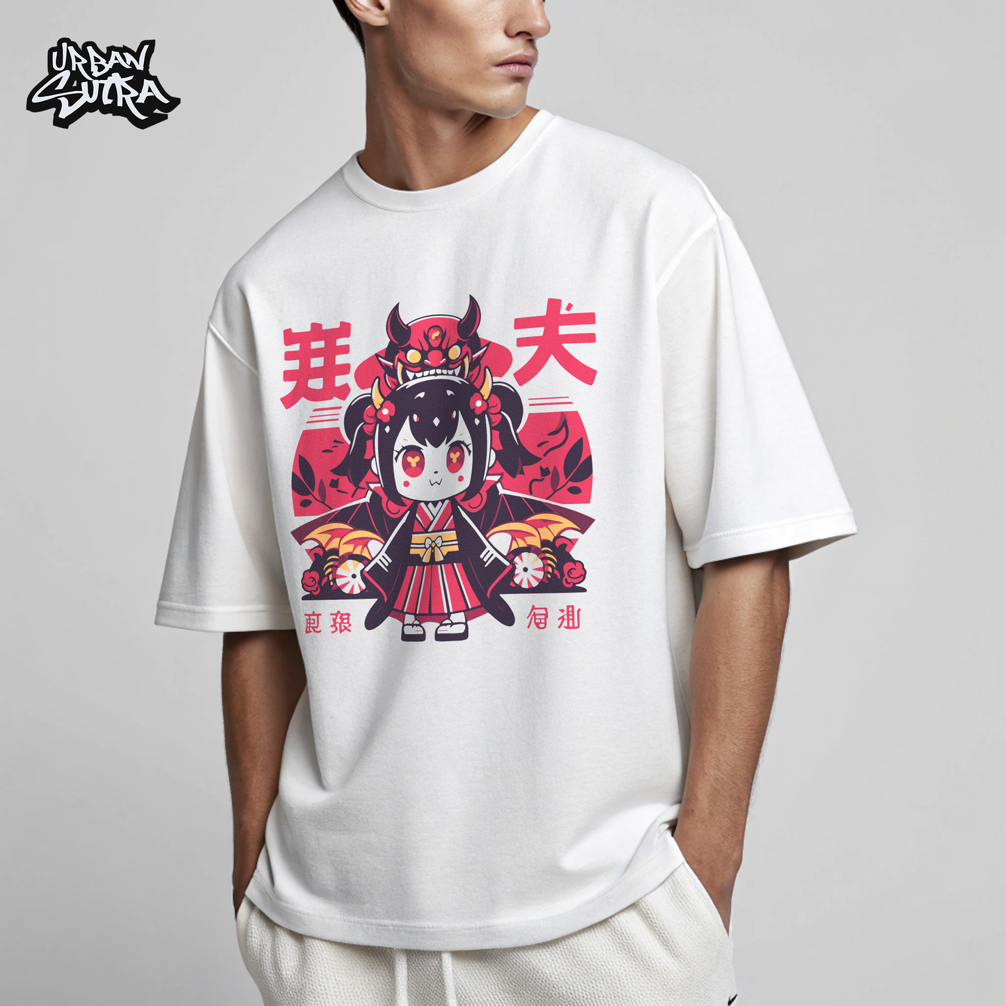 "Oni Chibi" Men's Oversized Tee