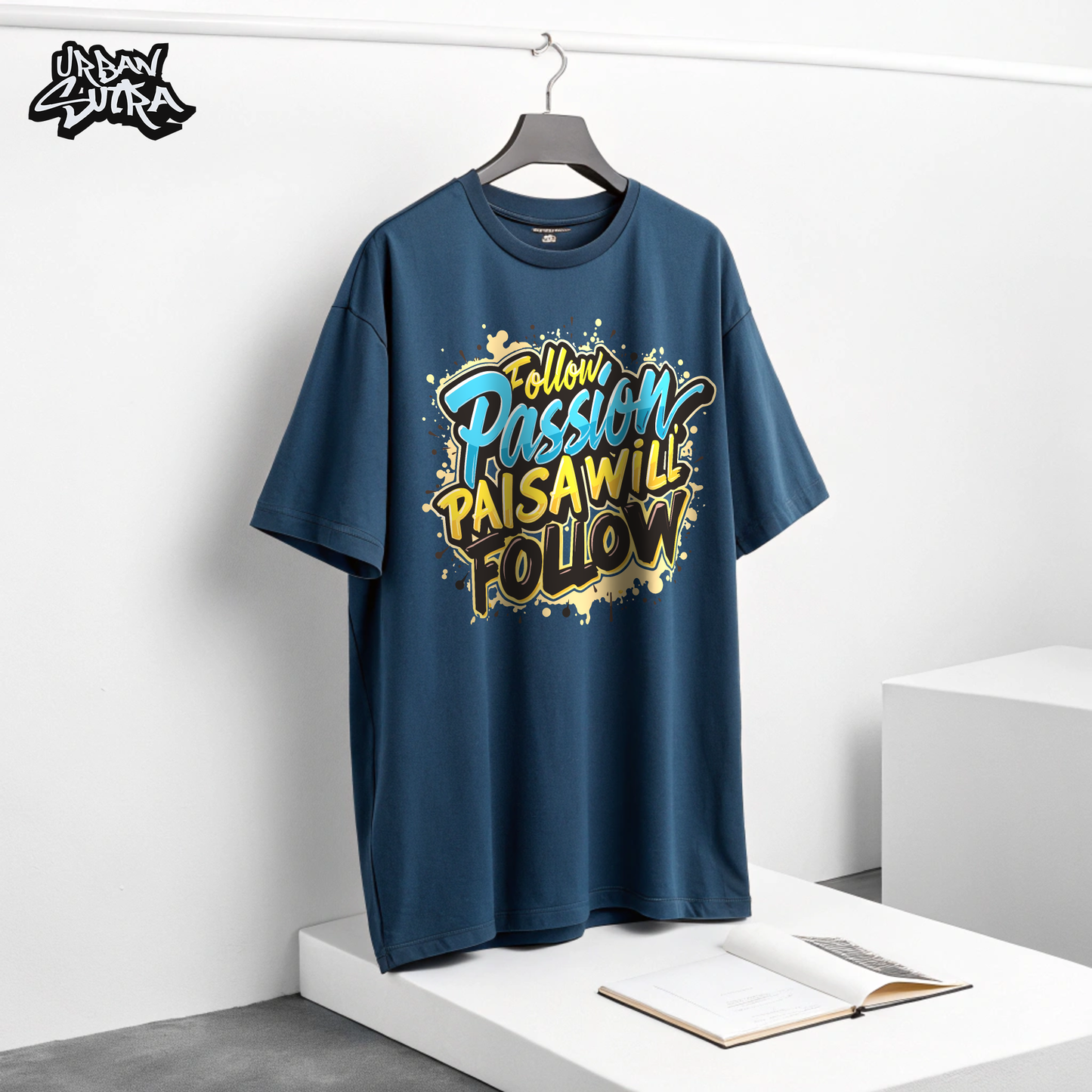"Follow Your Passion" Men's Oversized Tee