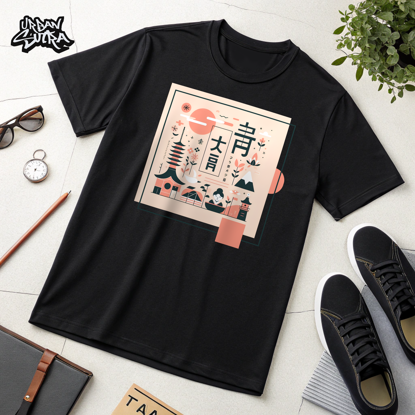 "Japanese Minimalist" Men's Oversized Tee