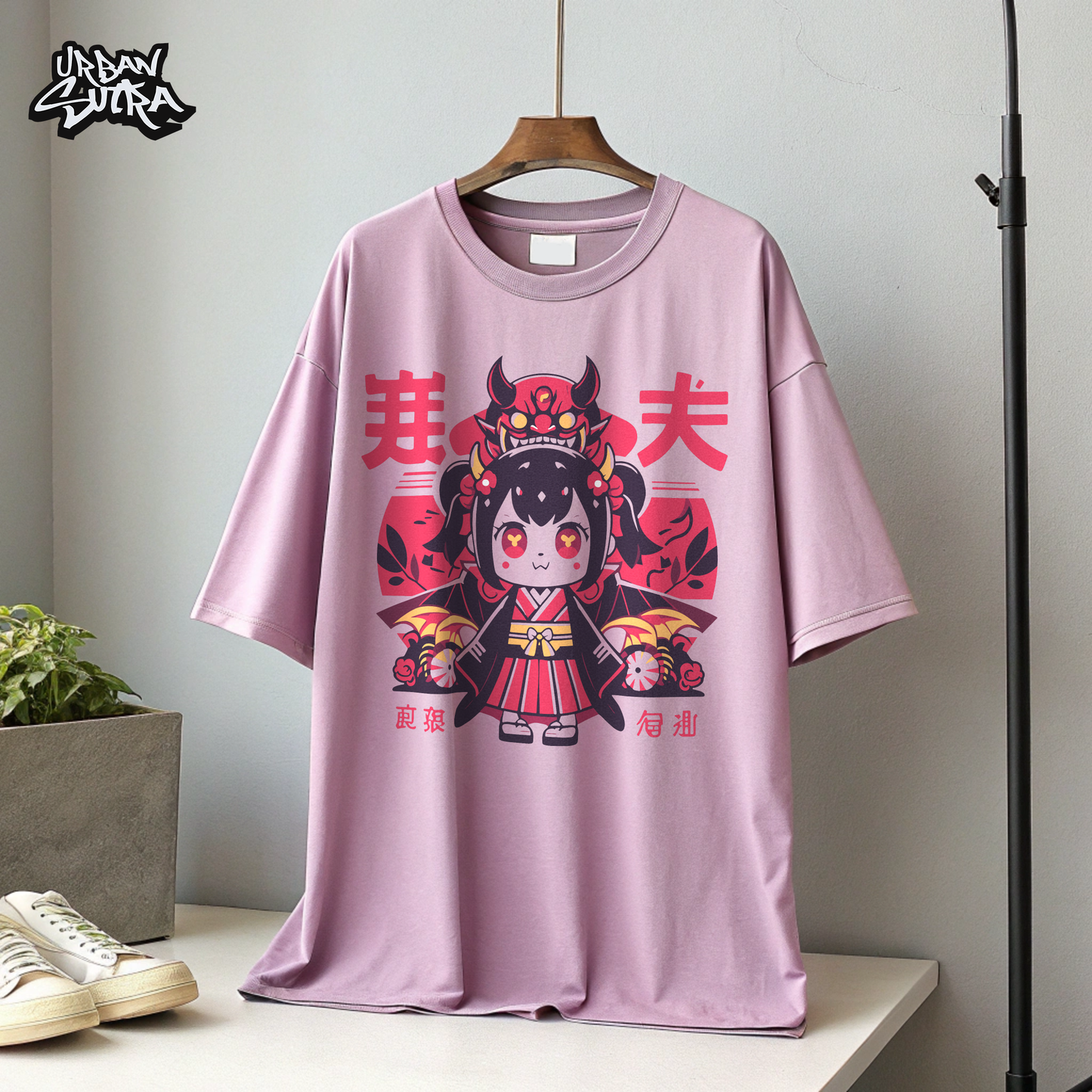 "Oni Chibi" Men's Oversized Tee