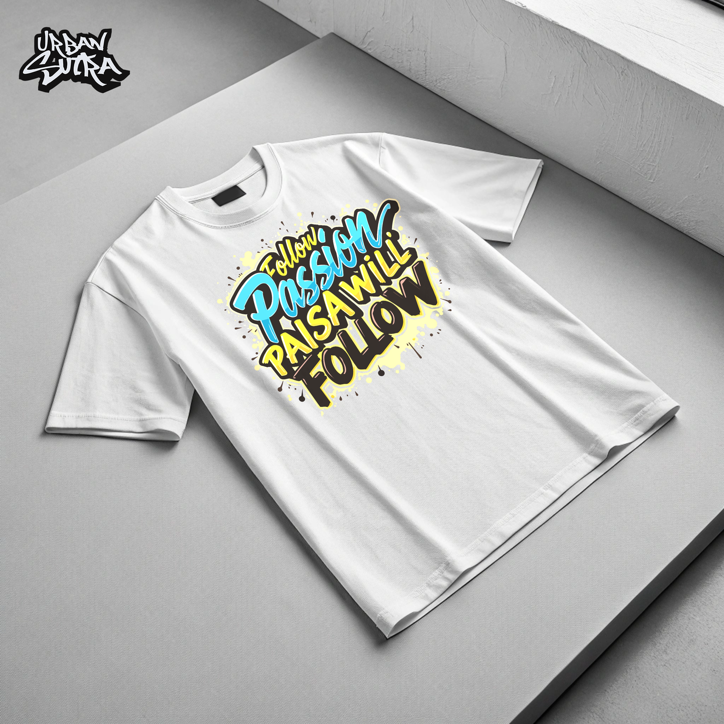 "Follow Your Passion" Men's Oversized Tee