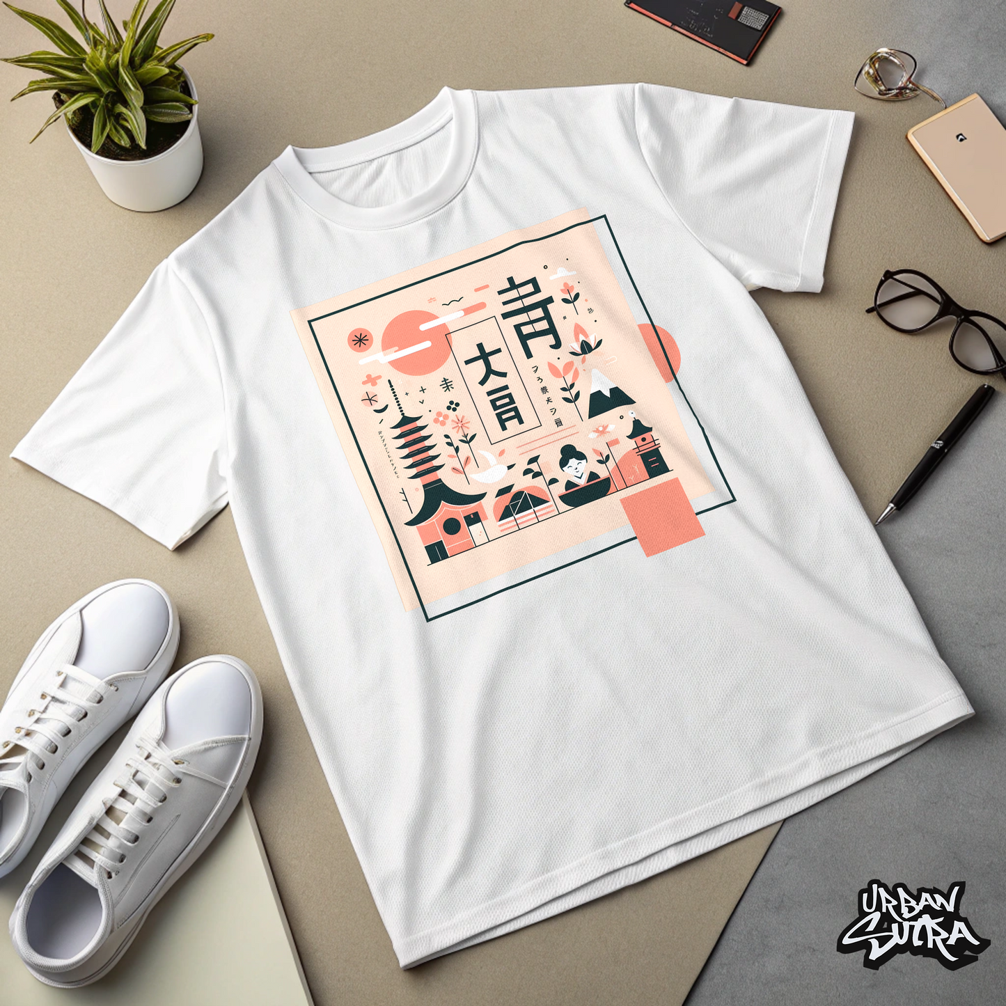 "Japanese Minimalist" Men's Oversized Tee