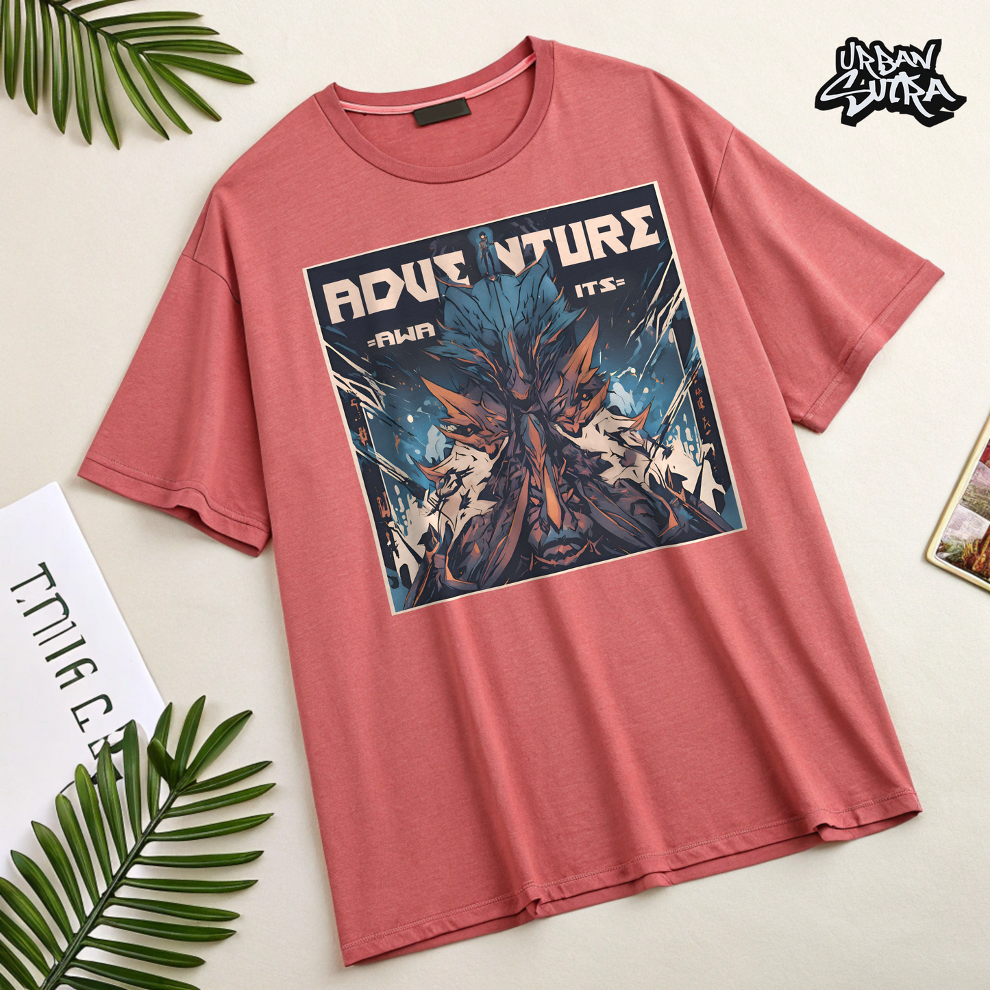 "Adventure Awaits" Men's Oversized Tee