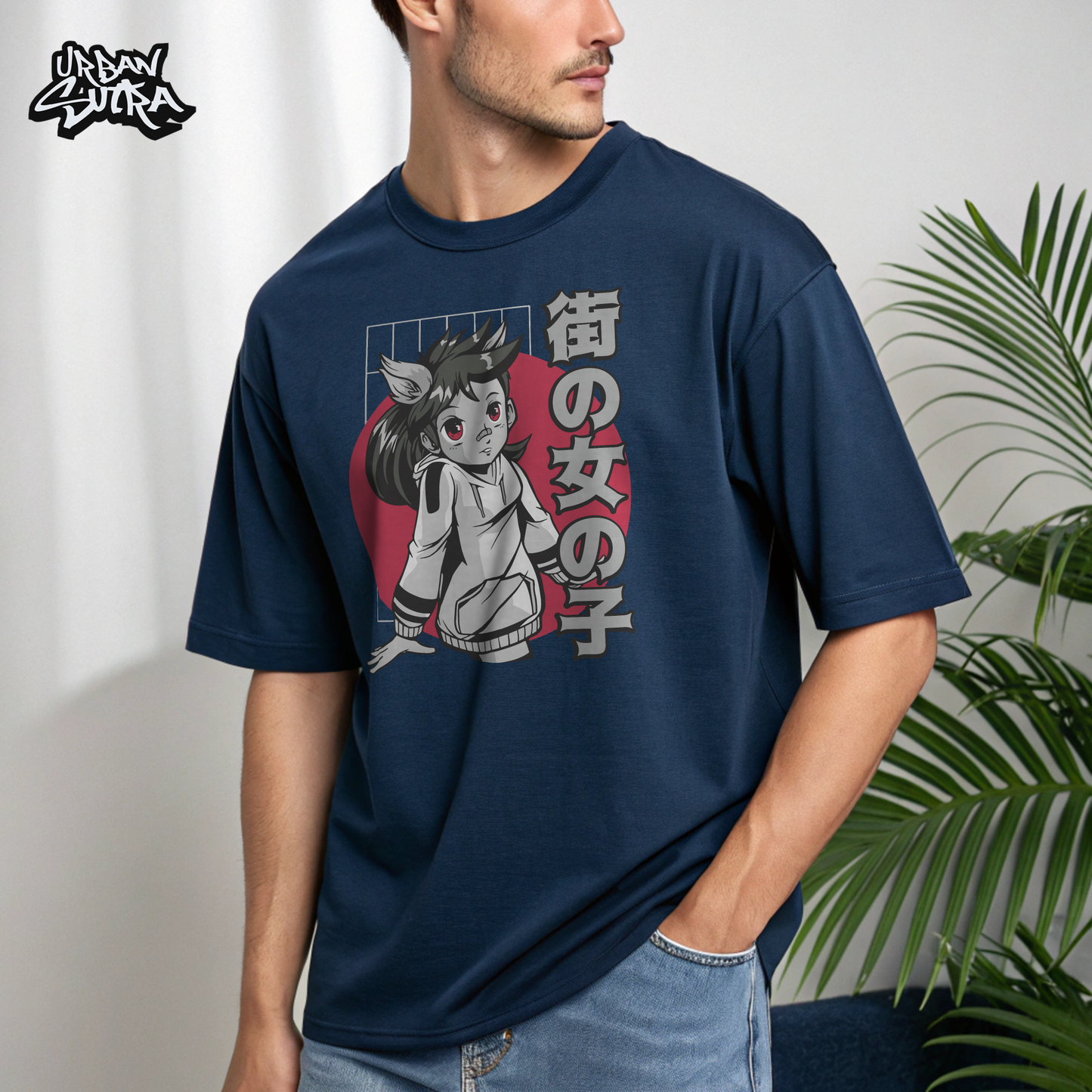 "Catgirl Madness" Men's Oversized Tee