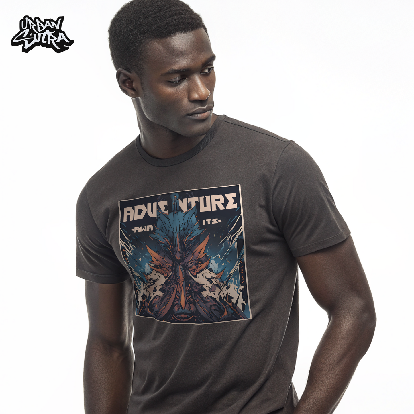 "Adventure Awaits" Men's Regular Fit Tee