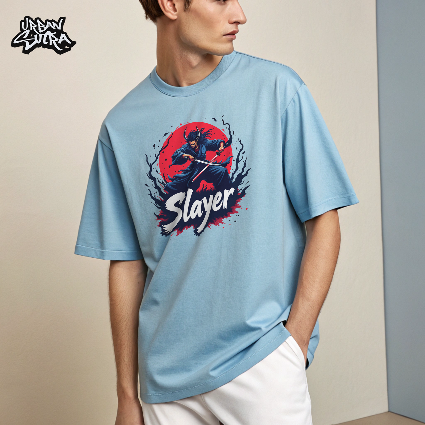 "Slayer Akuma" Men's Oversized Tee