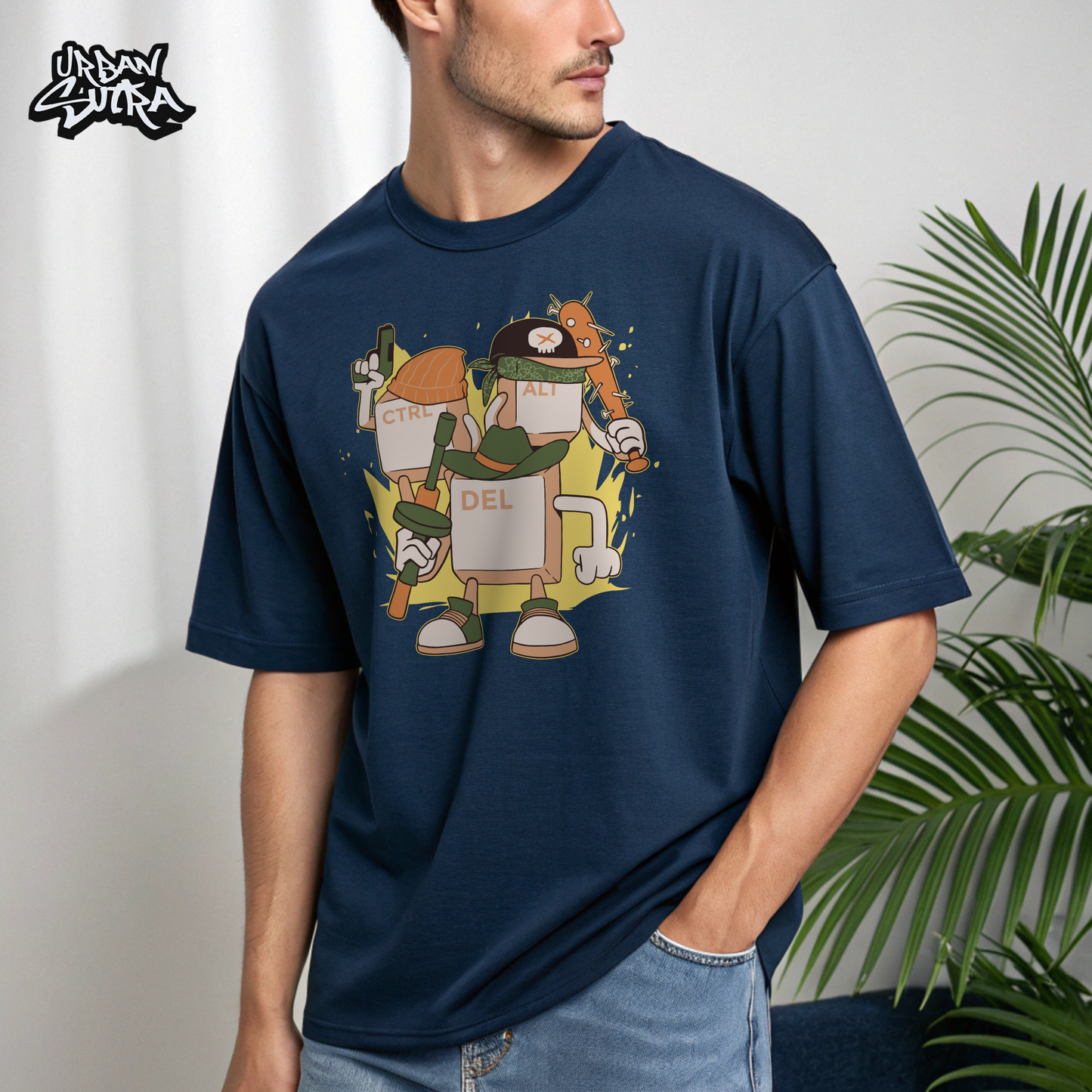 "Control Alt Delete" Men's Oversized Tee