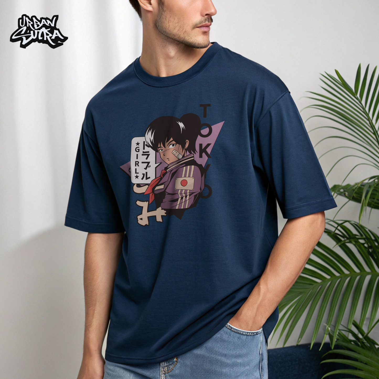 "Tokyo Girl" Men's Oversized Tee