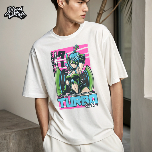 "Turbo Gal" Men's Oversized Tee