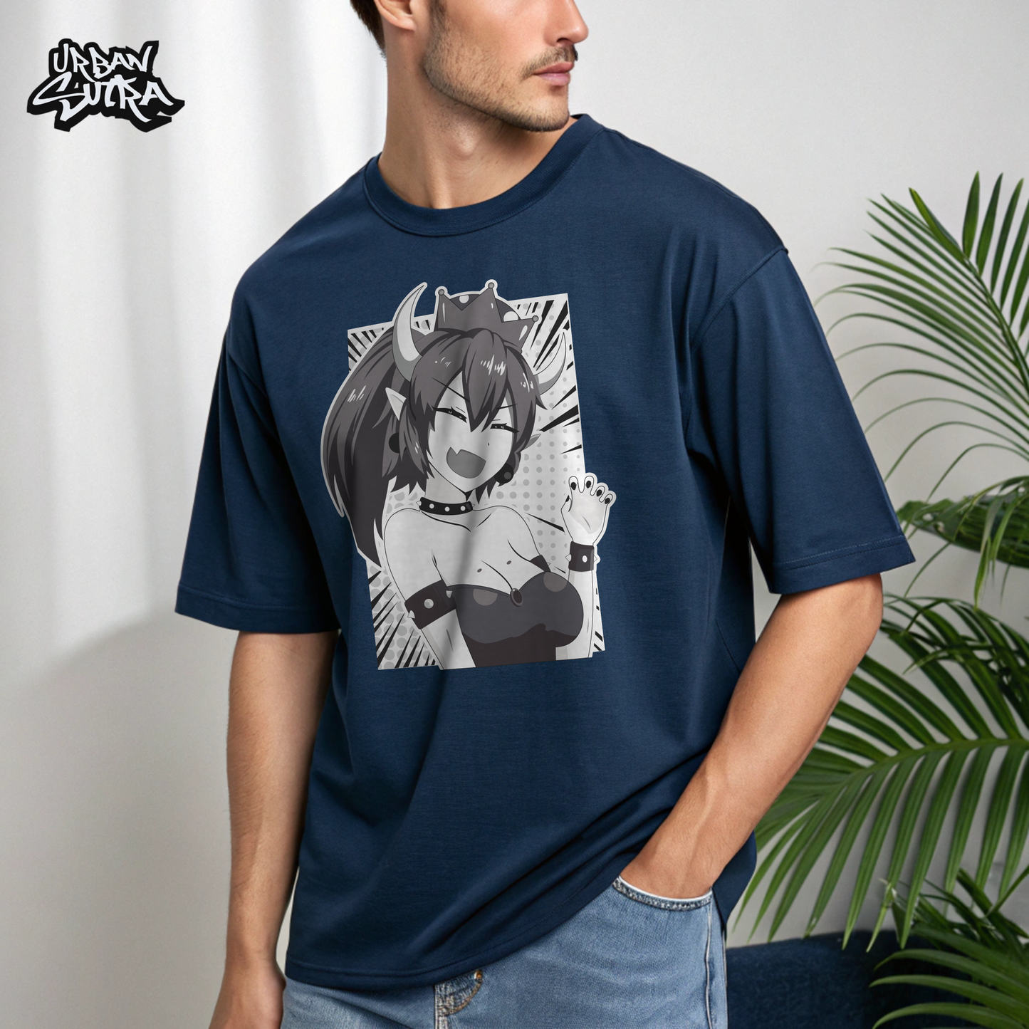 "Bowser Waifu" Men's Oversized Tee