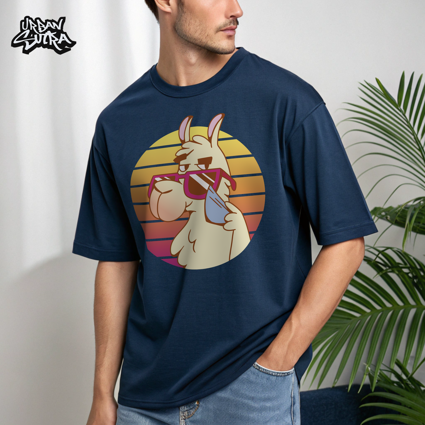 "Llama Cool" Men's Oversized Tee