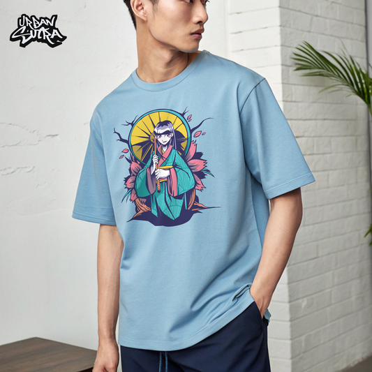 "Yukata No Kanojo" Men's Oversized Tee