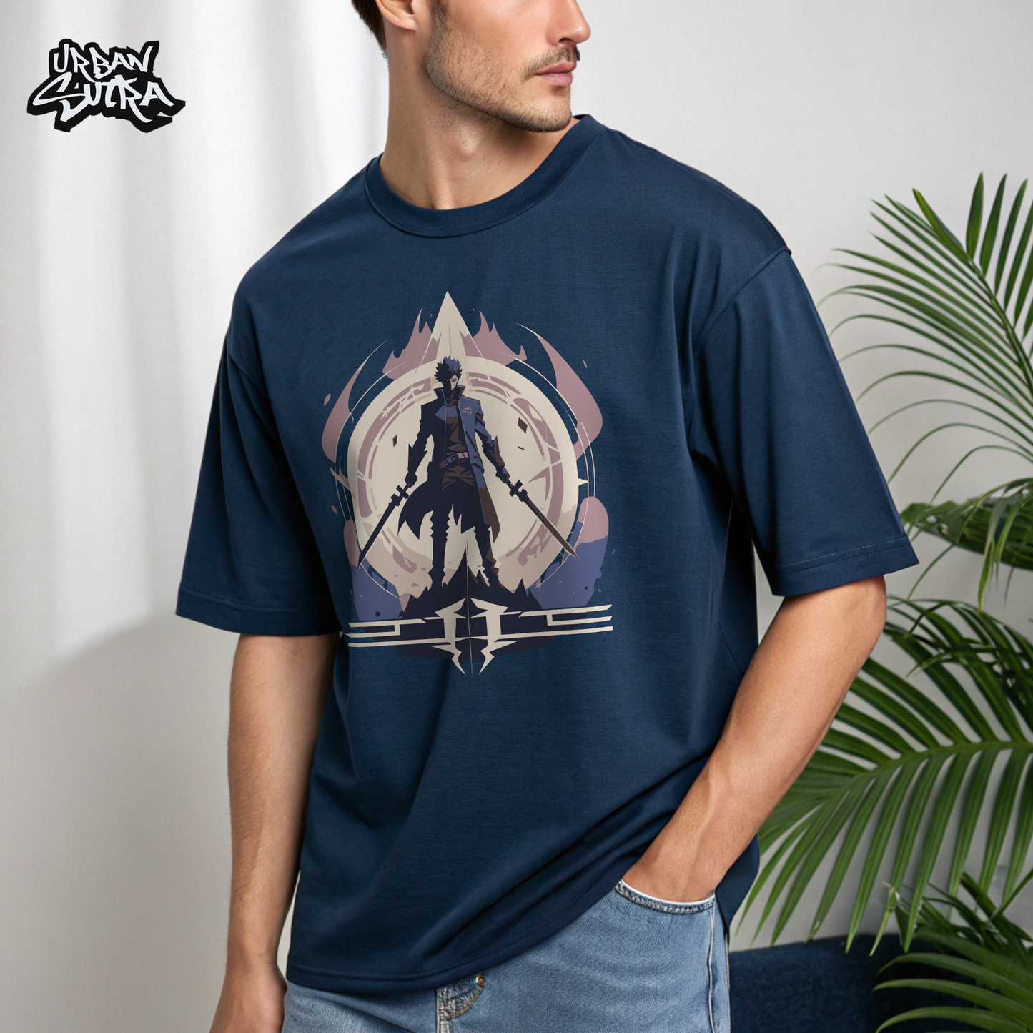 "Swords Duelist" Men's Oversized Tee