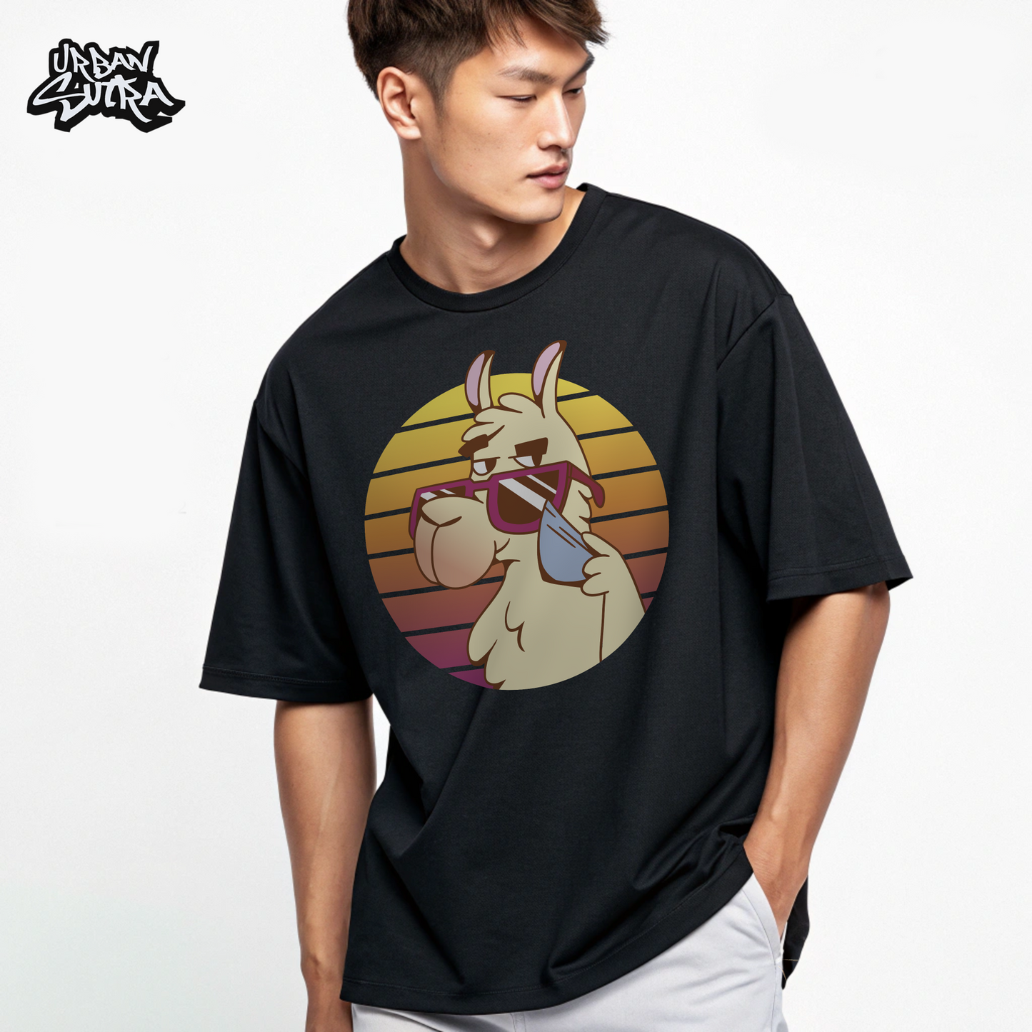 "Llama Cool" Men's Oversized Tee