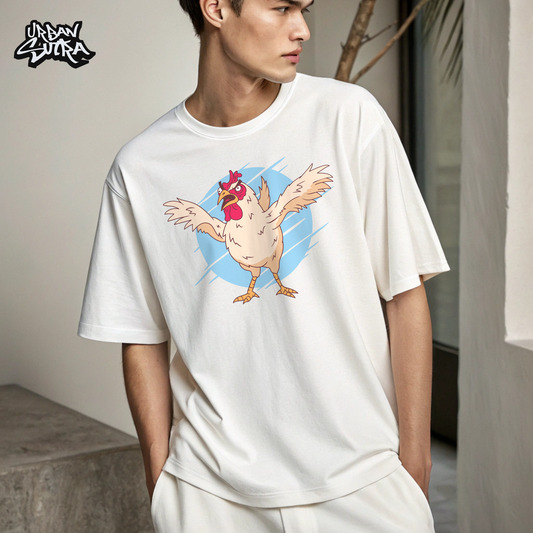 "Chicken Rage" Men's Oversized Tee