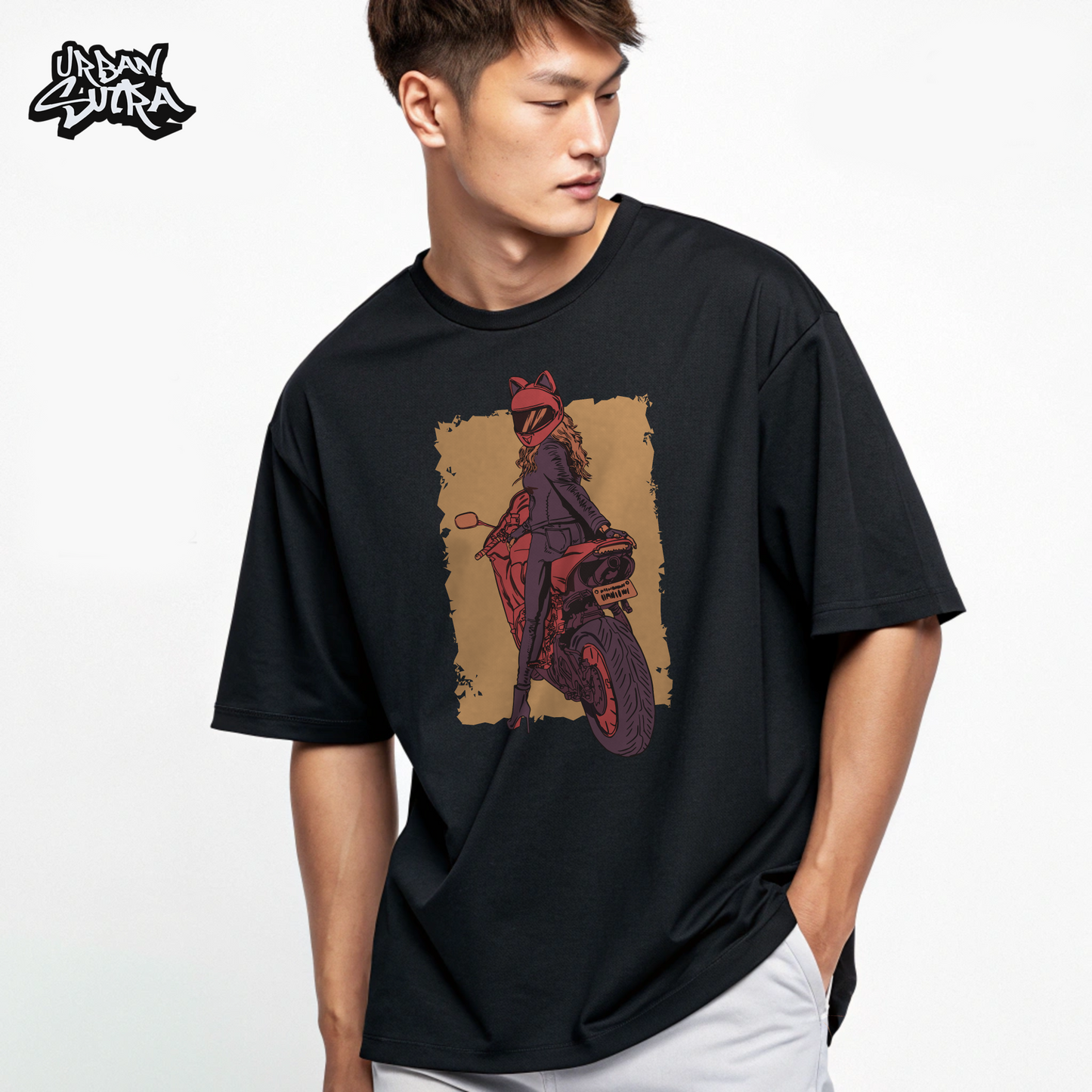 "Biker Girl" Men's Oversized Tee