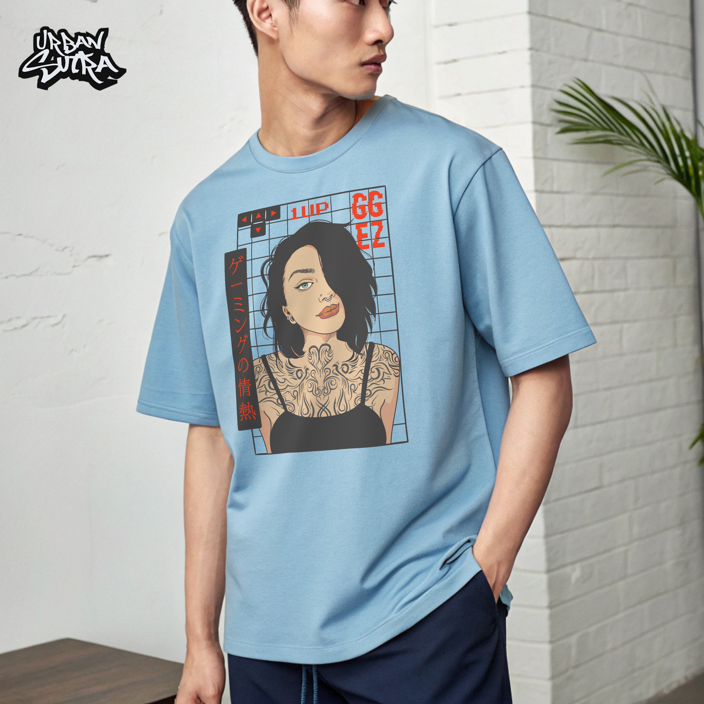 "GG EZ" Men's Oversized Tee