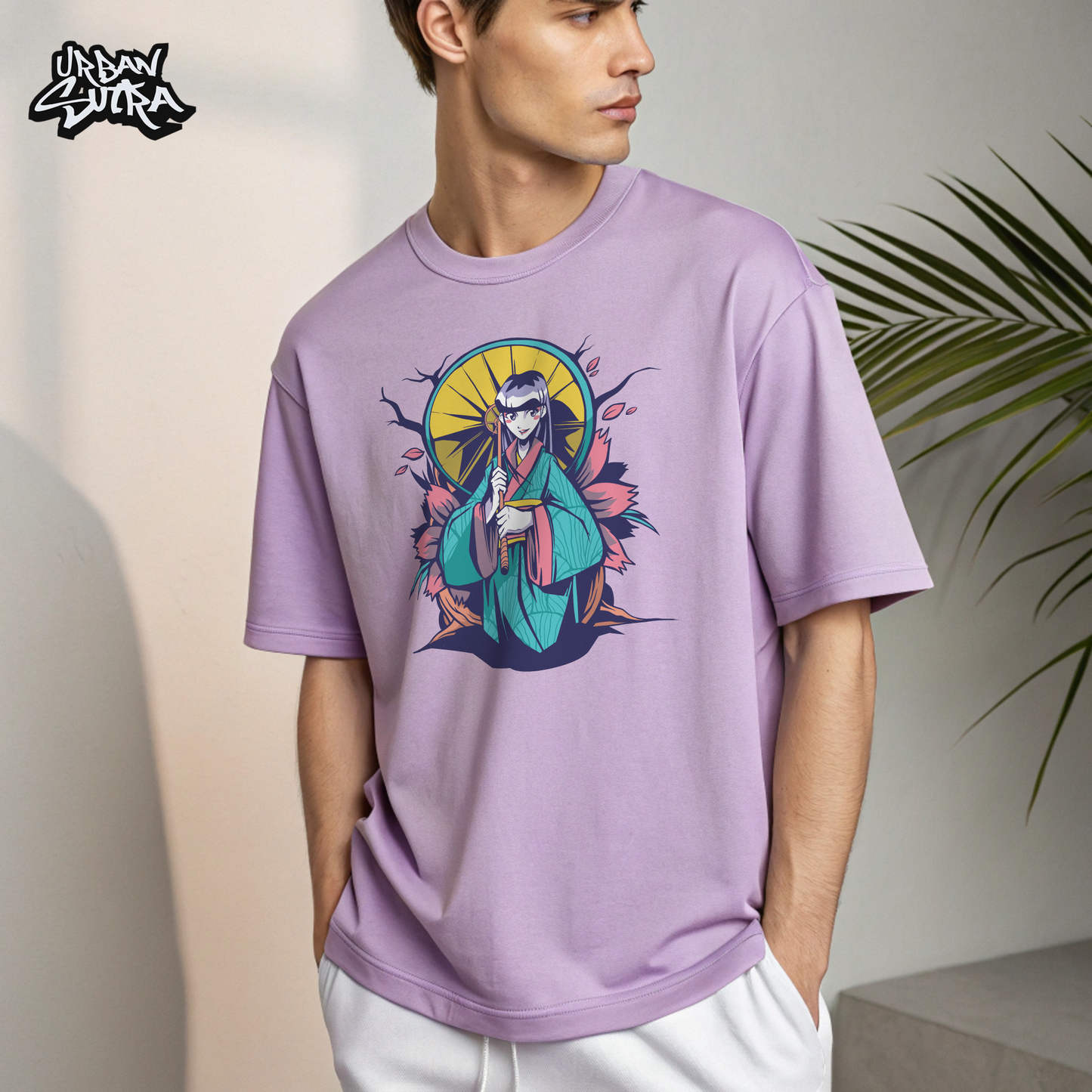 "Yukata No Kanojo" Men's Oversized Tee