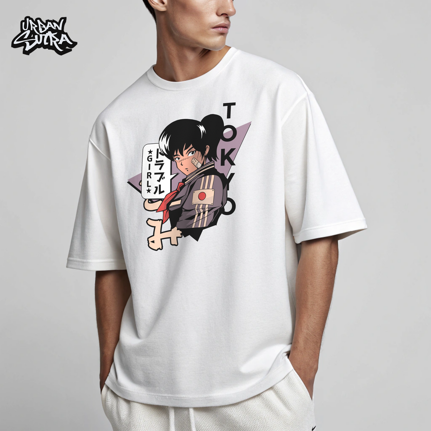 "Tokyo Girl" Men's Oversized Tee