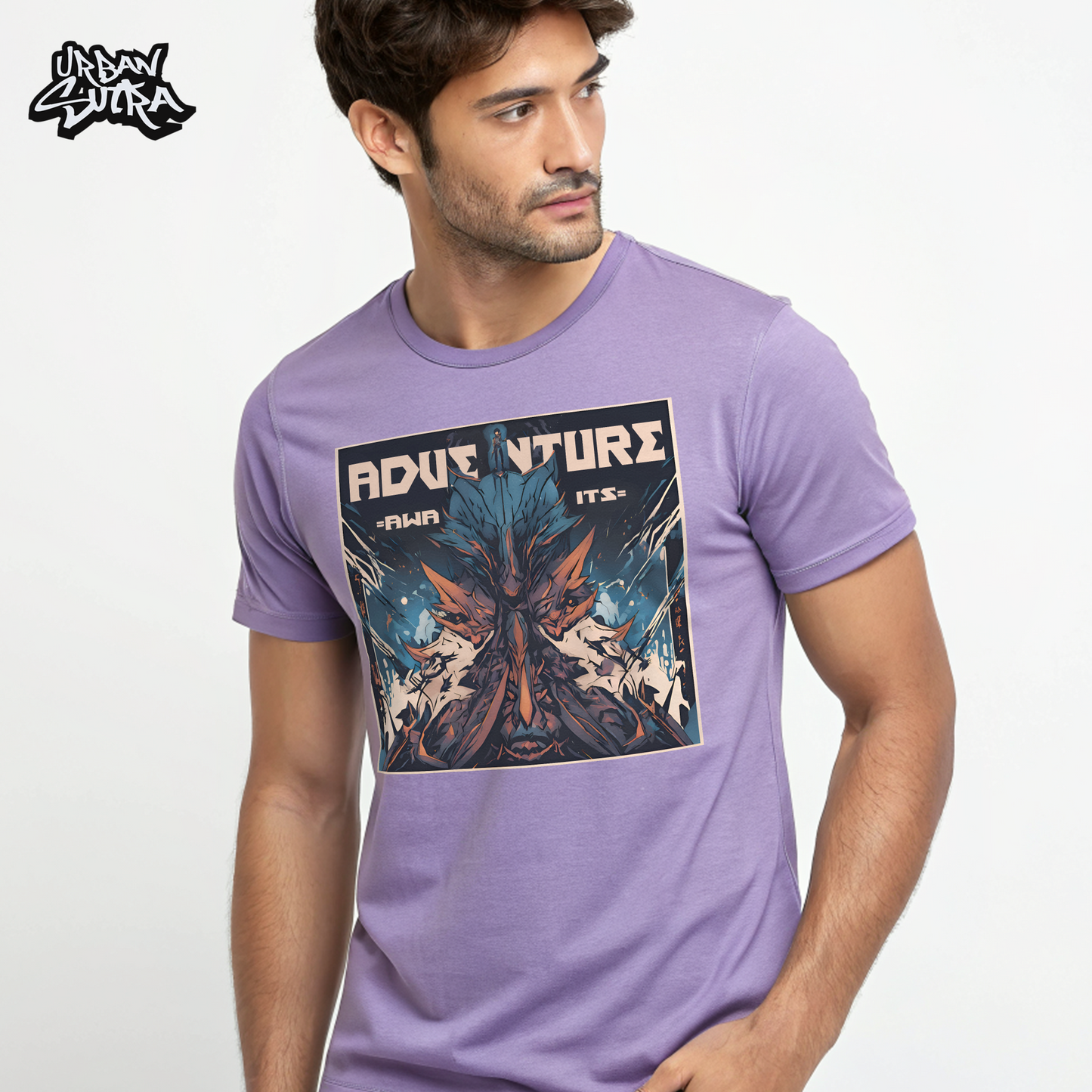 "Adventure Awaits" Men's Regular Fit Tee