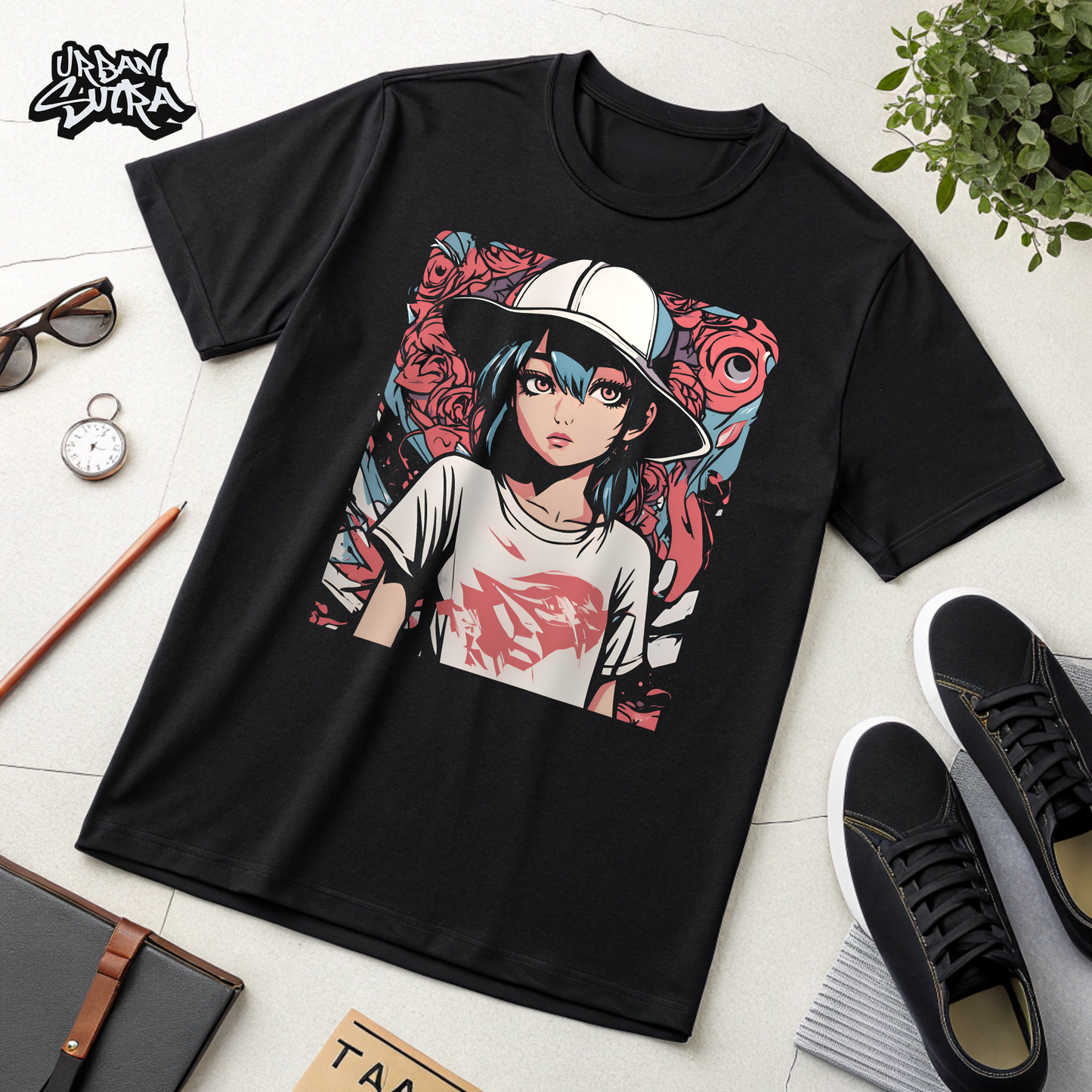 "Hana No Kanojo" Men's Oversized tee