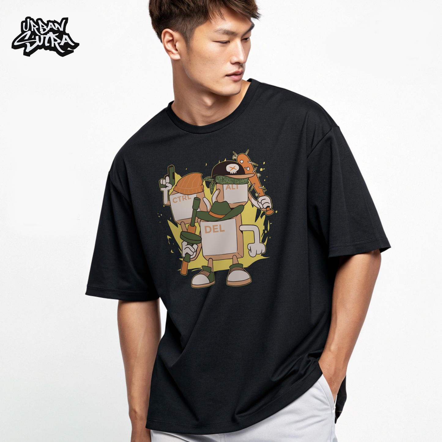 "Control Alt Delete" Men's Oversized Tee