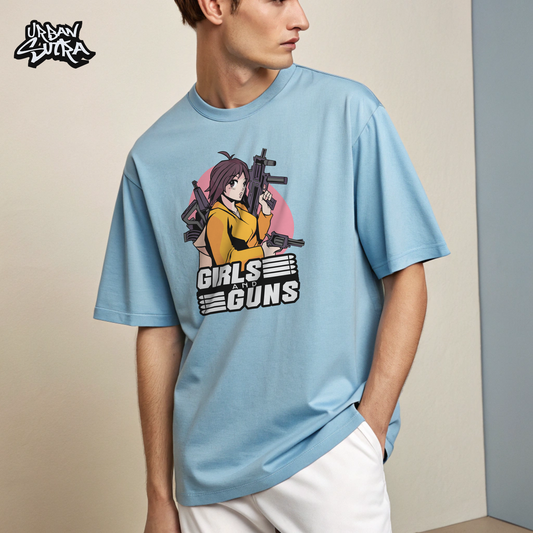 "Girls and Guns" Men's Oversized Tee